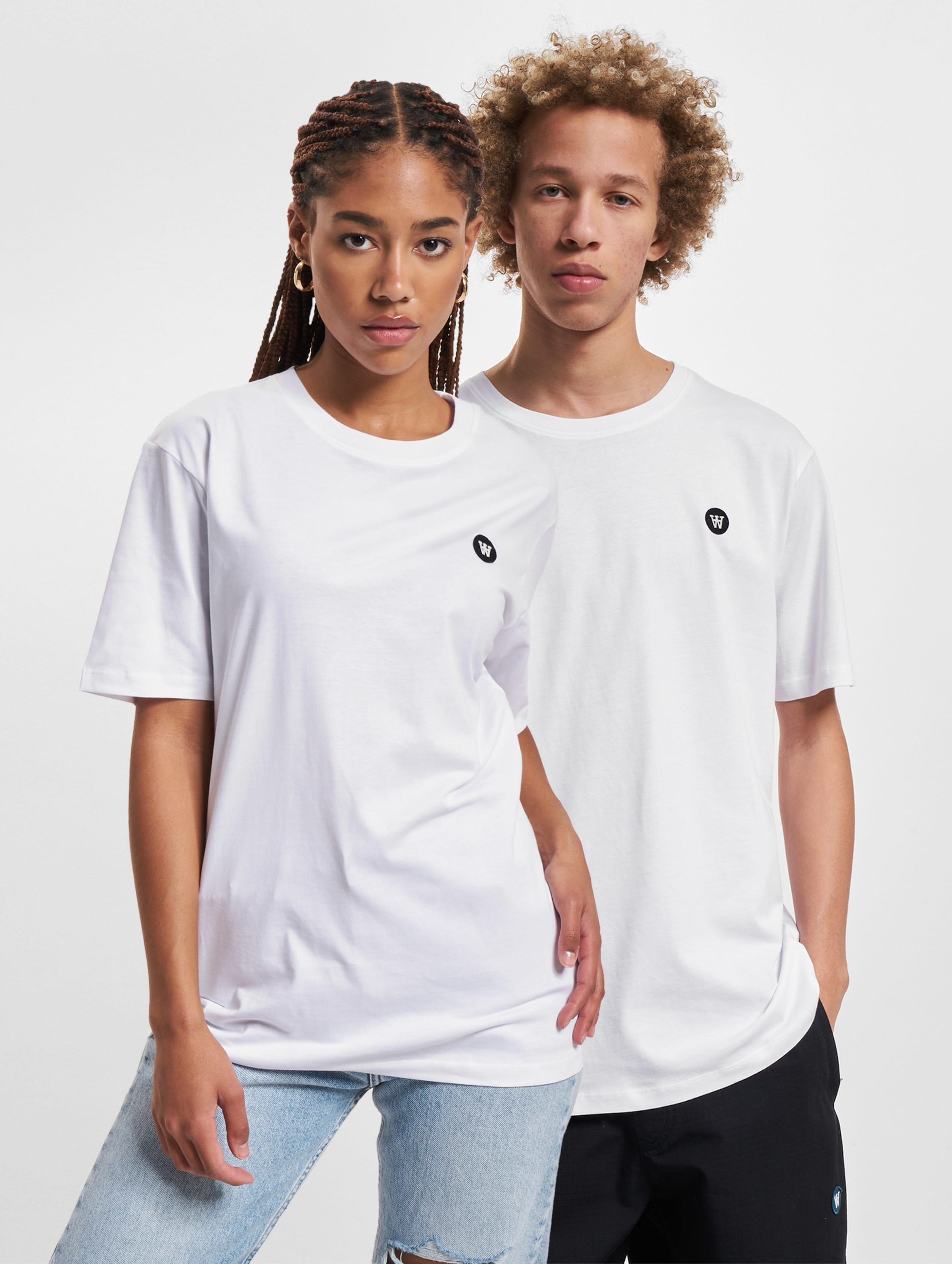 Wood Ace Badge T-Shirts Vrouwen op kleur wit, Maat XXL