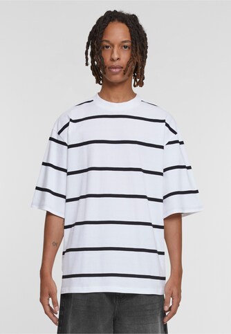 Oversized Sleeve Modern Stripe Tee