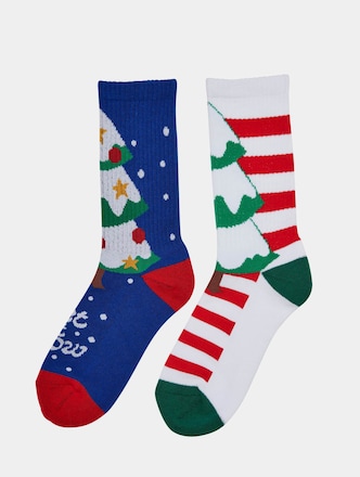 Fancy X-Mas Tree Socks 2-Pack