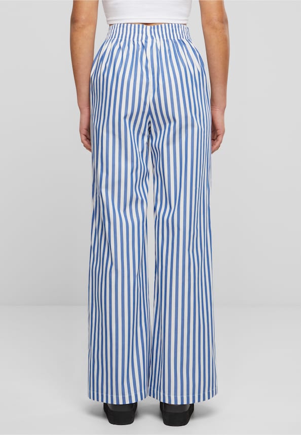 Ladies Striped Loose Pants-1