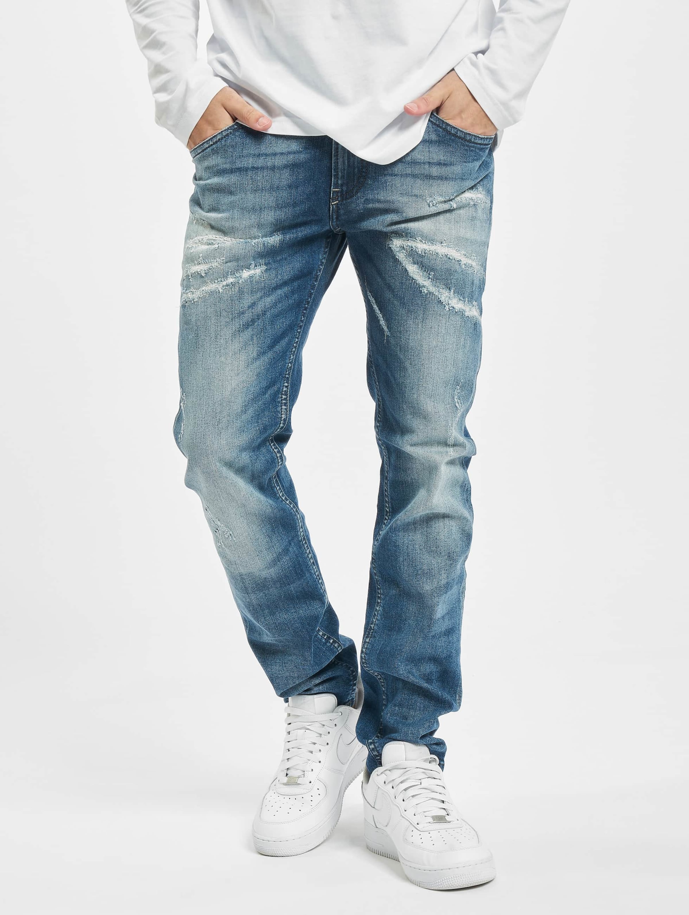 Diesel Thommer Straight Fit Jeans Mannen op kleur blauw, Maat 32