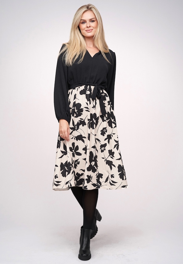 Longsleeve Dress with floral print-4