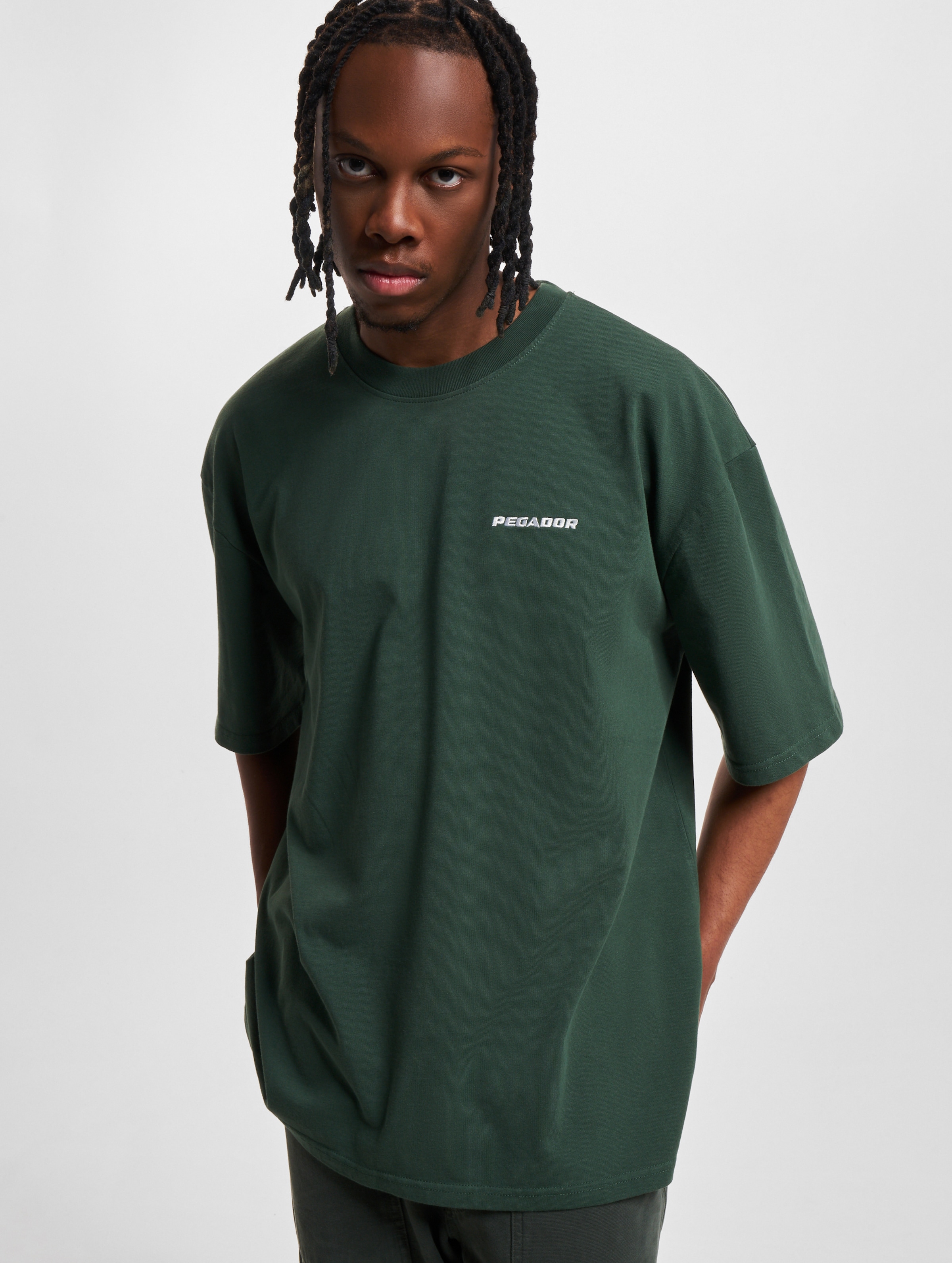 PEGADOR Pegador Logo Oversized T-Shirt Mannen op kleur groen, Maat S