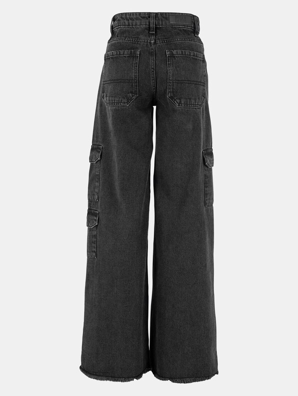 Mid Waist Cargo Denim-4
