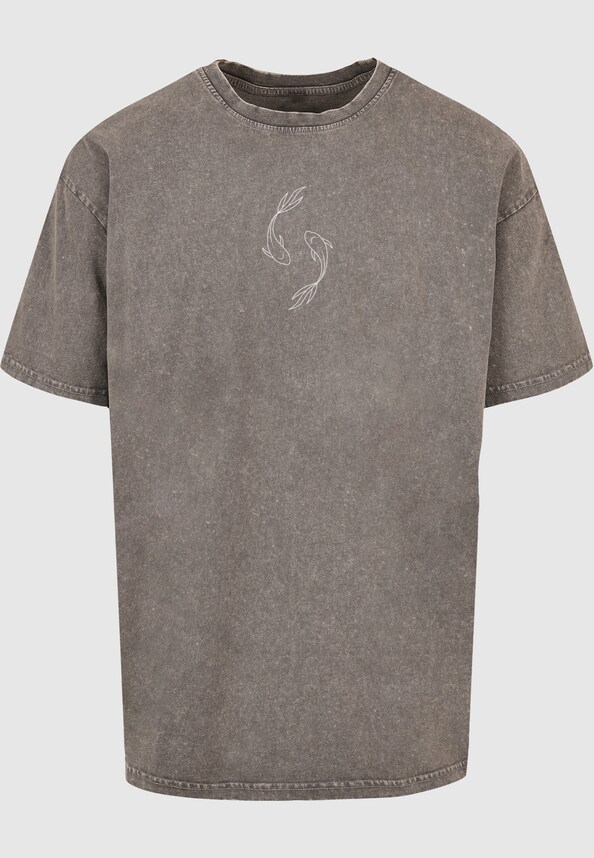 Spring -  Yin & Jang Fish Acid Washed Heavy Oversized Tee-2