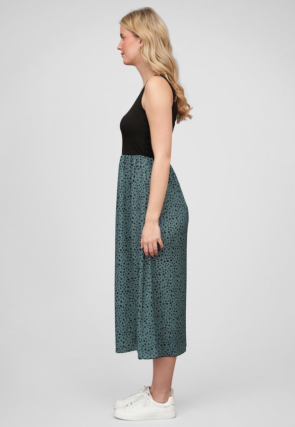 Cloud5ive Damen Maxi-Kleid Rundhals mit Punkt Print-2