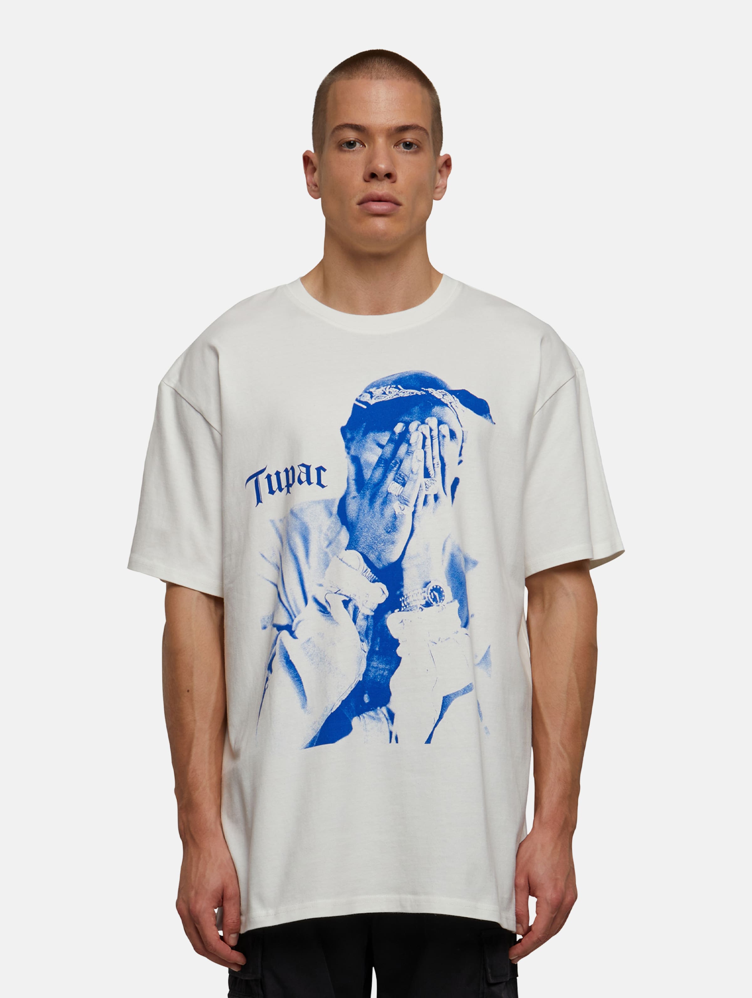 Mister Tee Upscale 2Pac Me Against the World Oversize Mannen op kleur wit, Maat L