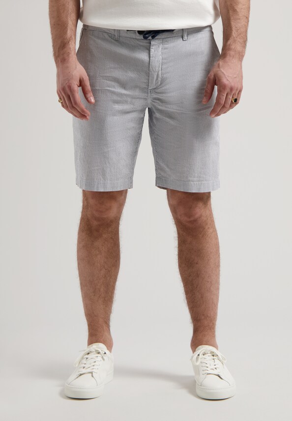 Lancaster Shorts Seersucker Stripe-0
