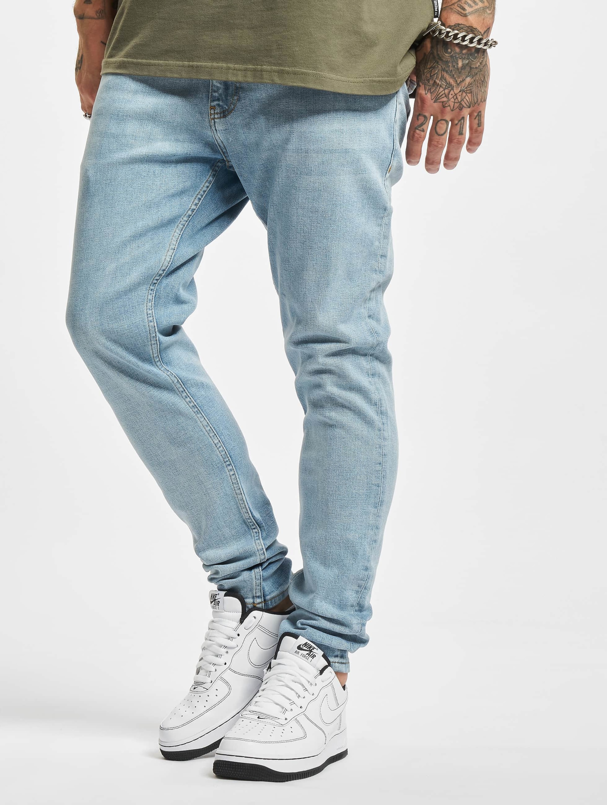 2Y Premium Wenko Slim Fit Jeans Mannen op kleur blauw, Maat 36