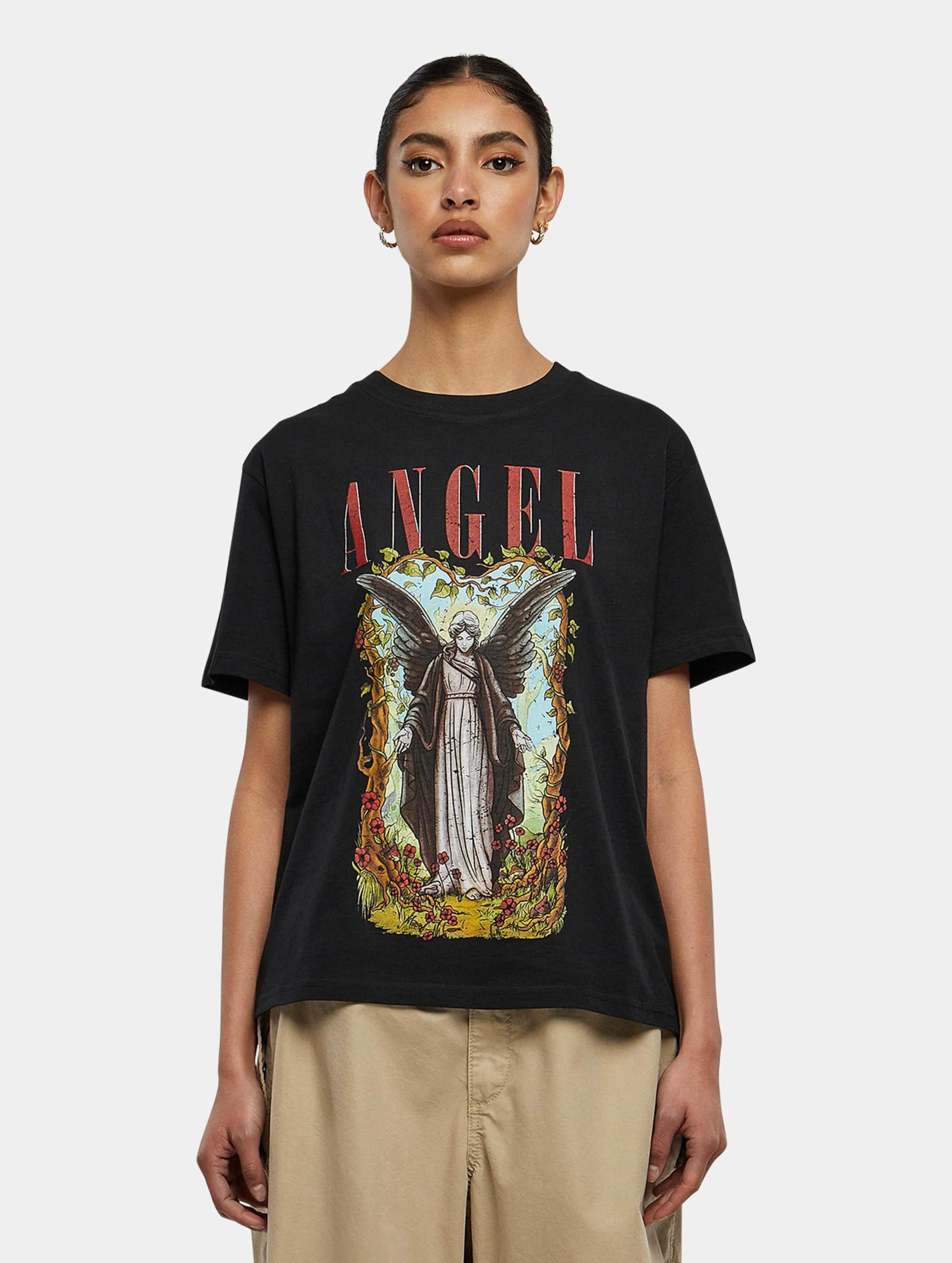 Miss Tee Angel T-Shirt Vrouwen op kleur zwart, Maat M