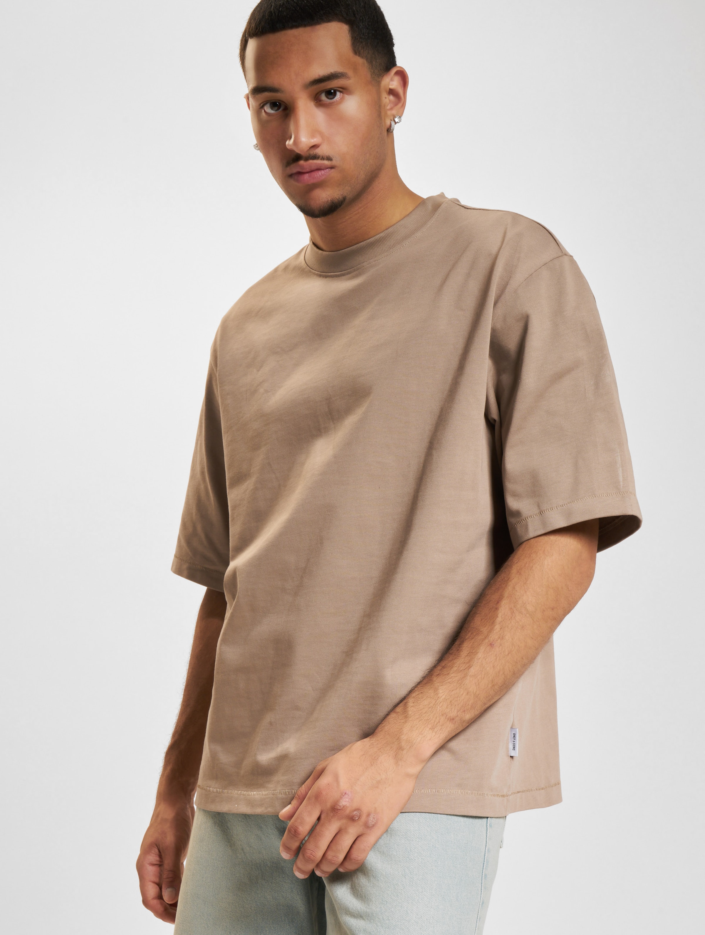 Only & Sons Millenium OVZ T-Shirts Männer,Unisex op kleur beige, Maat L