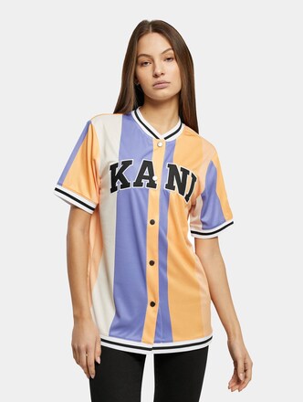 Karl Kani Serif Stripped Baseball Shirt
