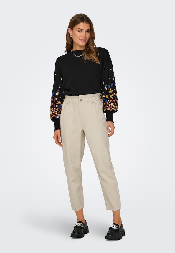ONLBROOKE L/S O-NECK FLOWER SWT NOOS-2