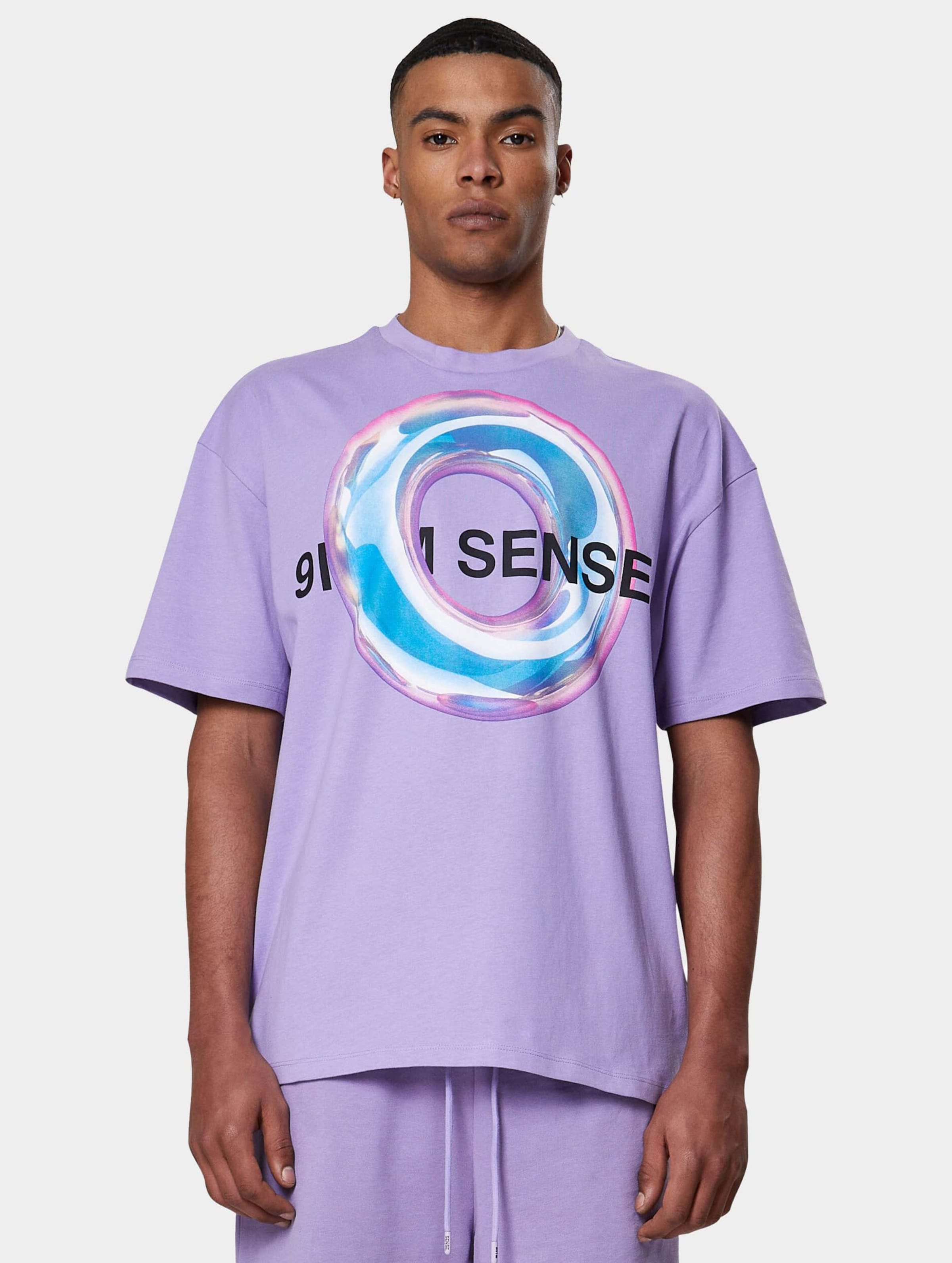 9N1M SENSE Chrome Halo T-Shirt Mannen op kleur violet, Maat S