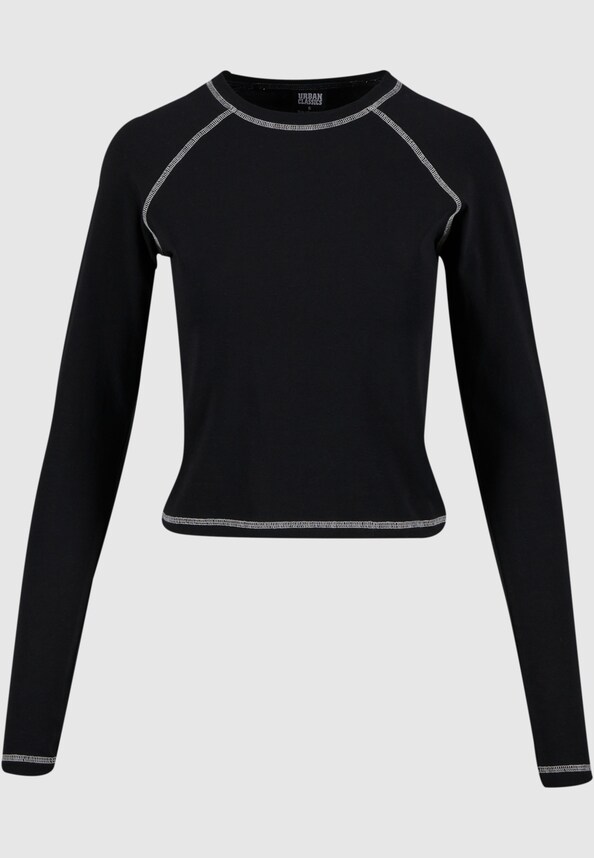 Ladies Contrast Jersey Longsleeve-4
