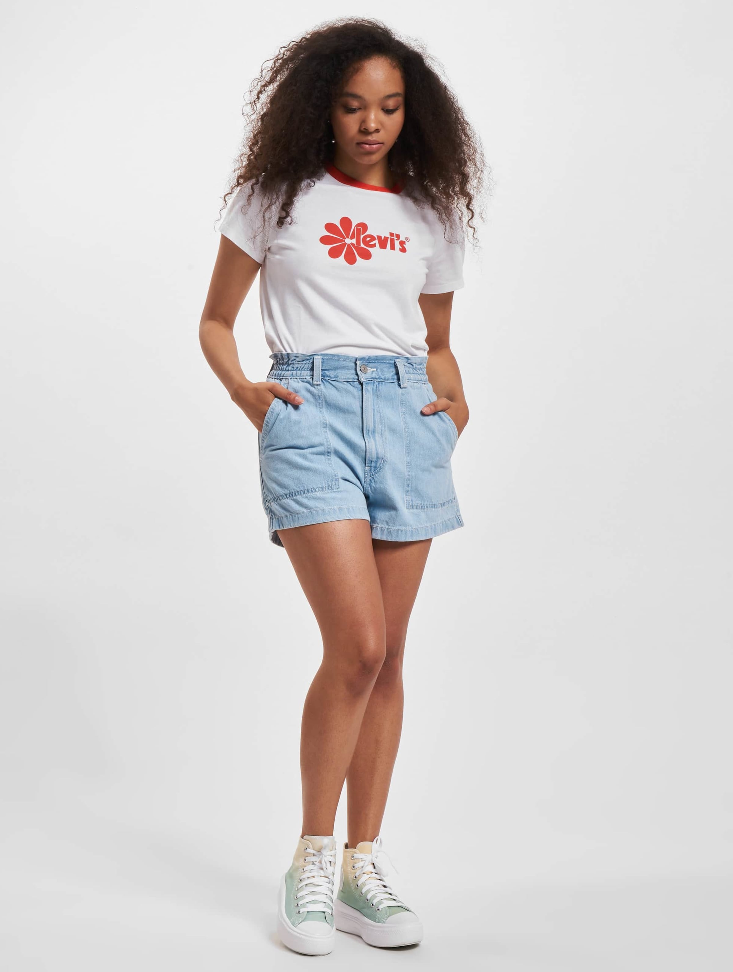 High waisted a outlet line shorts