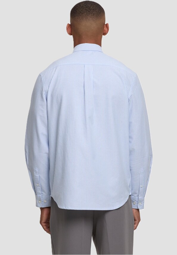 Striped Button Up Oxford Shirt-1