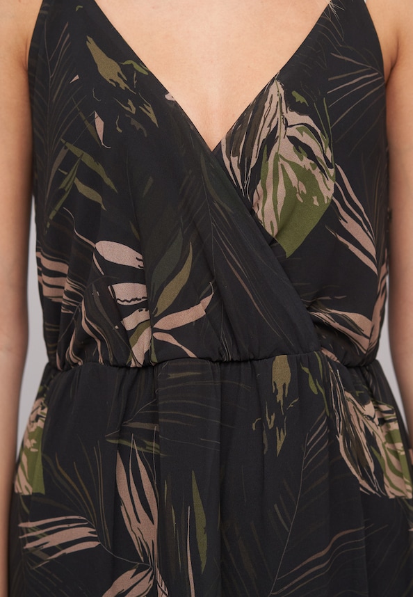 2-Layered Maxi-Dress Tropical Print-5