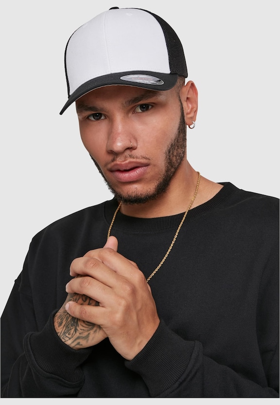 Flexfit Mesh Colored Front Snapback Cap-1