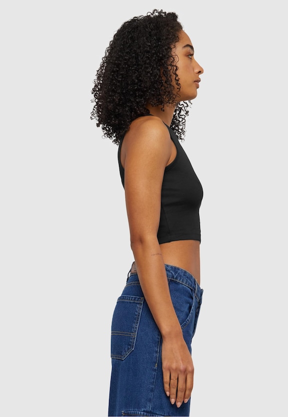 Ladies Organic Cropped Rib Top-3