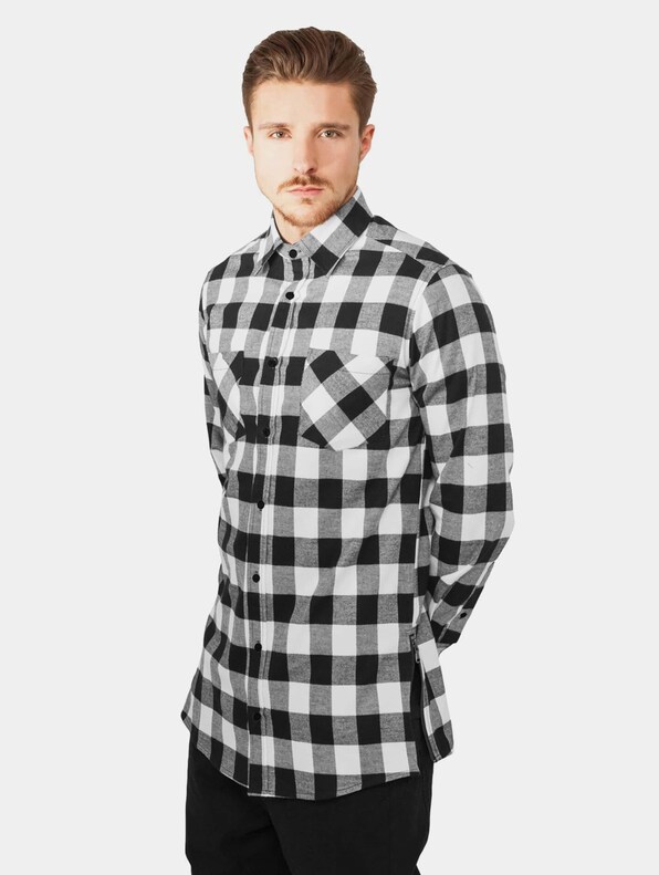 Side-Zip Long Checked Flanell-0
