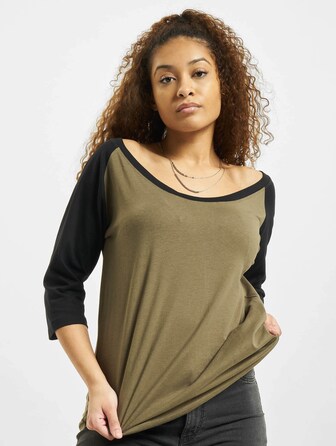 Ladies 3/4 Contrast Raglan