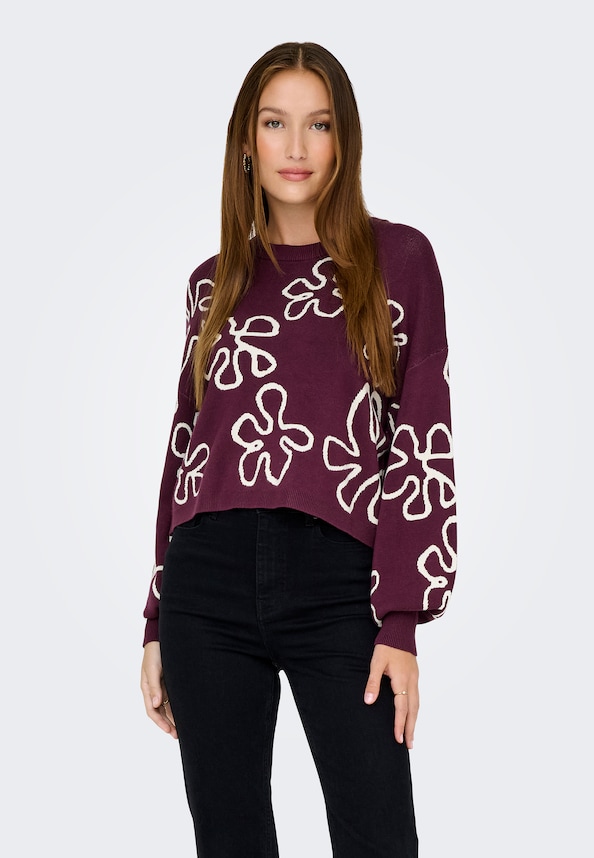 Only Montana Ls Jq O-Neck Cc Knt-4