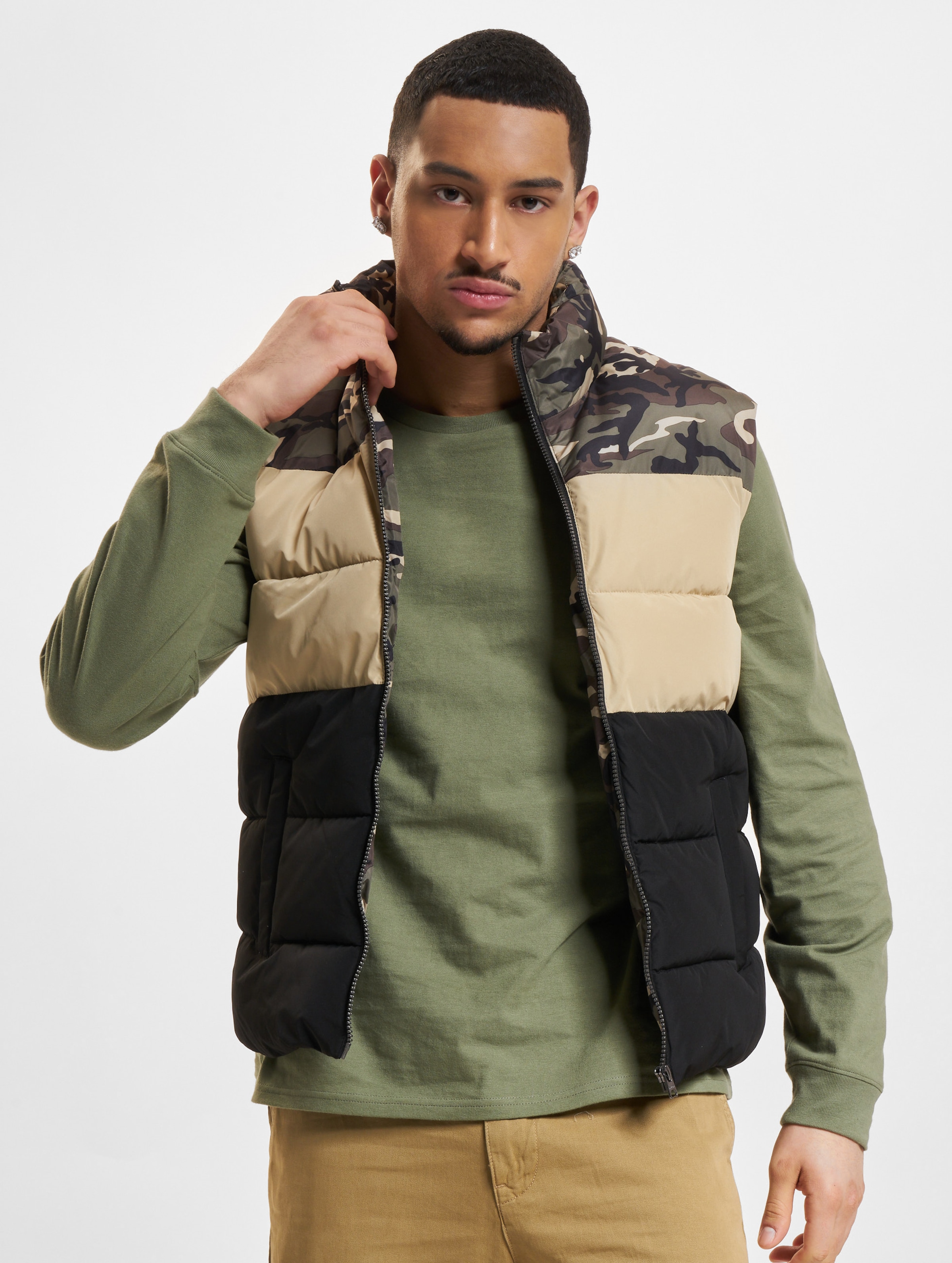 Only & Sons Melvin Quilted Vest Mannen op kleur camouflage, Maat XS