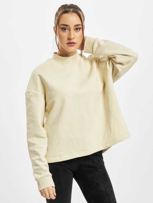 Ladies Oversized High Neck Crew -2