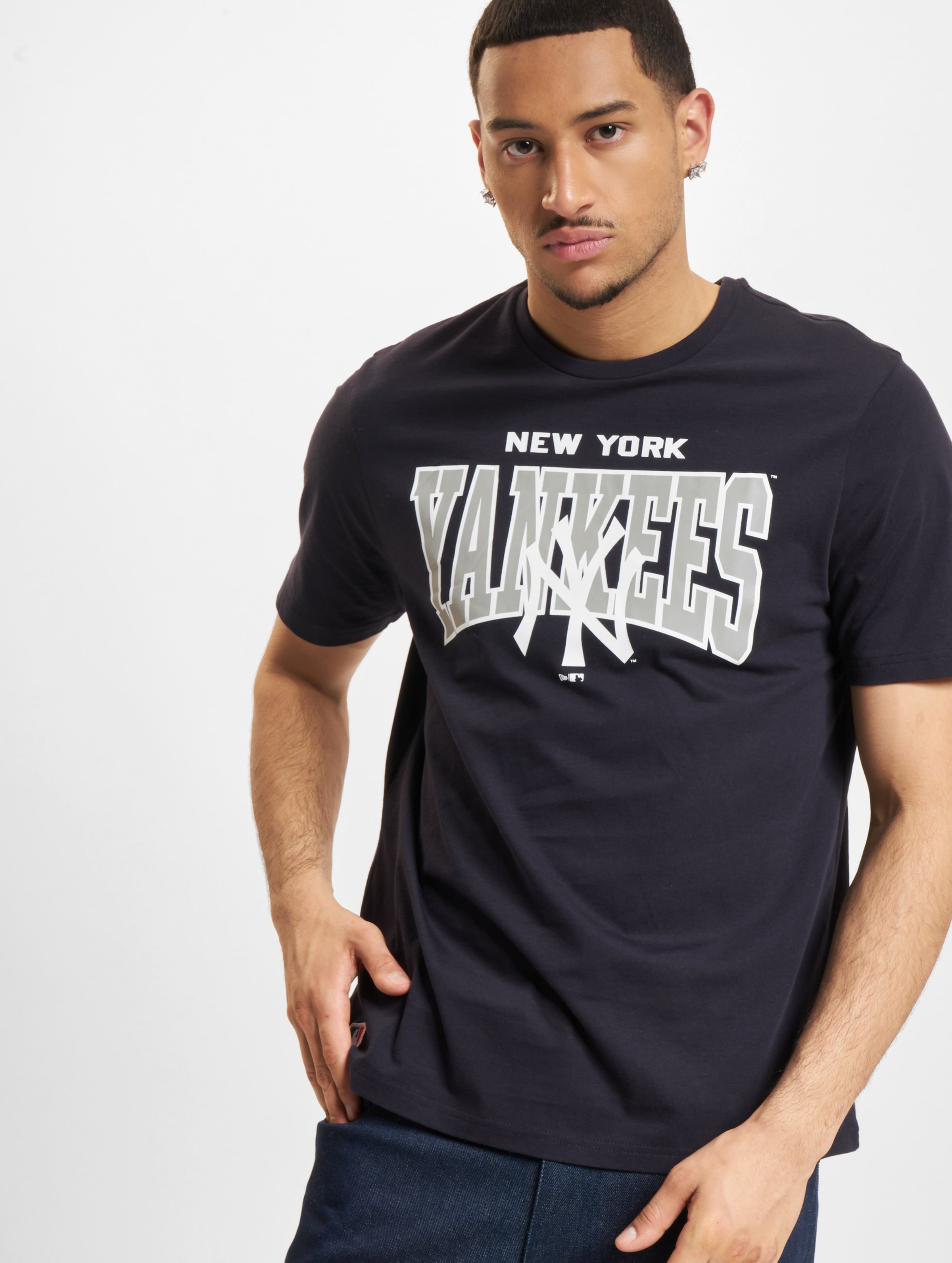 New Era York Yankees MLB Arch Wordmark Graphic T-Shirts Männer,Unisex op kleur blauw, Maat M