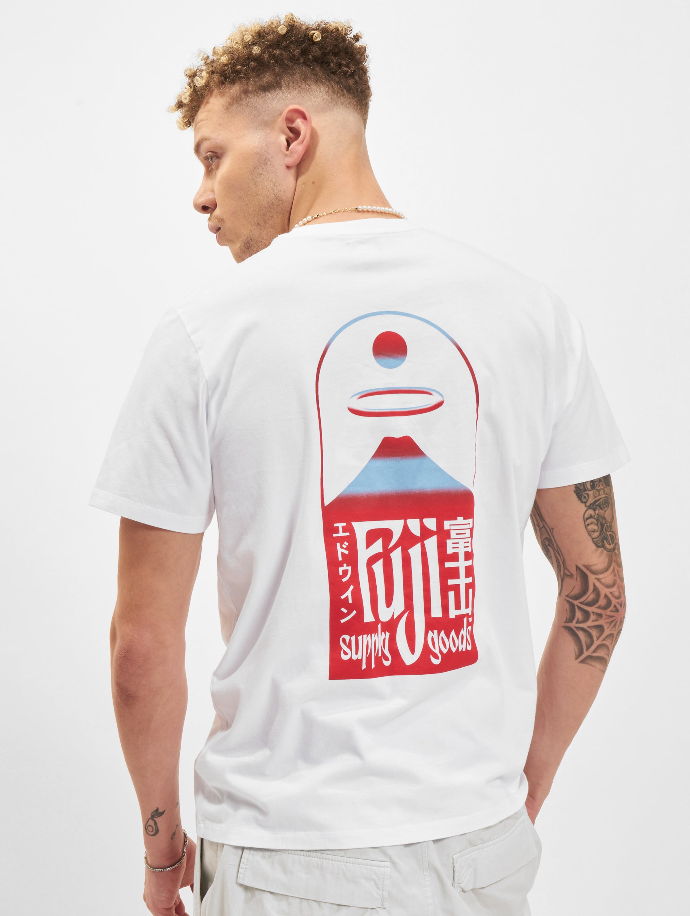 Edwin Fuji Supply Goods T-Shirt Mannen op kleur wit, Maat M