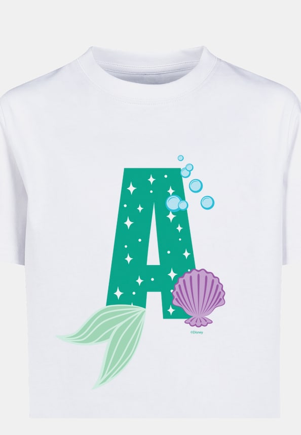 Disney Alphabet A Is For Ariel-BLK with Kids Basic Tee-0