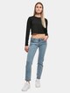 Ladies Low Waist Straight Denim-2