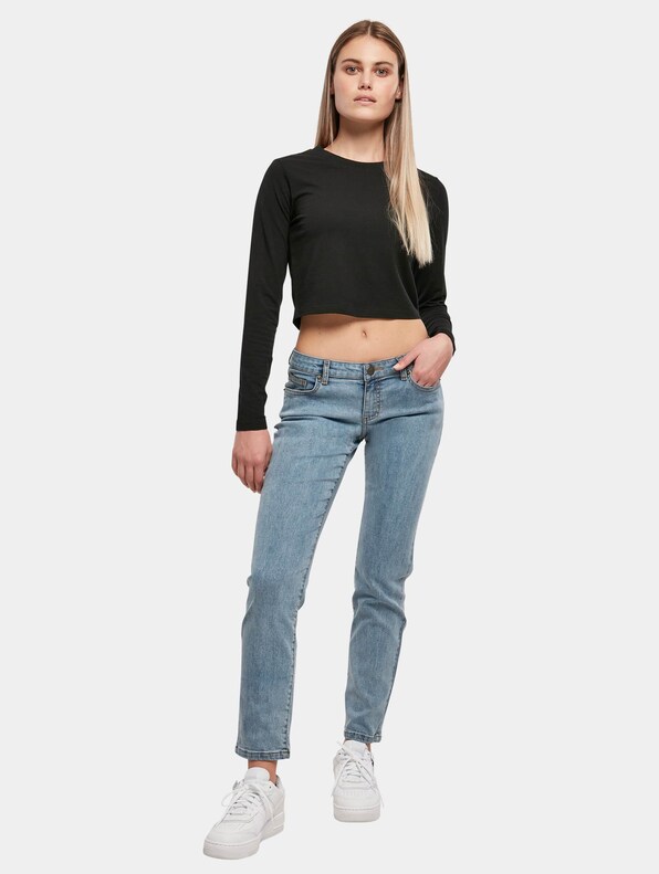 Ladies Low Waist Straight Denim-2