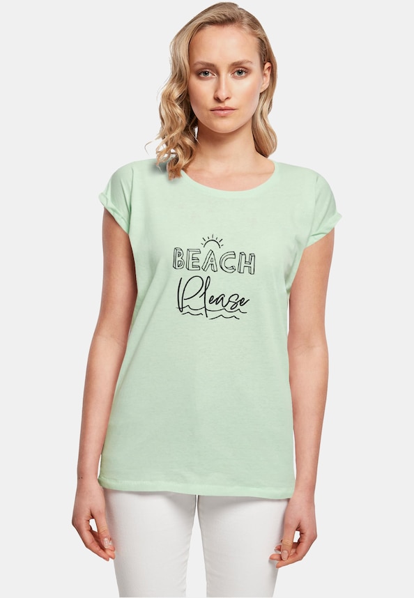 Ladies Beach Please Extended Shoulder Tee-0