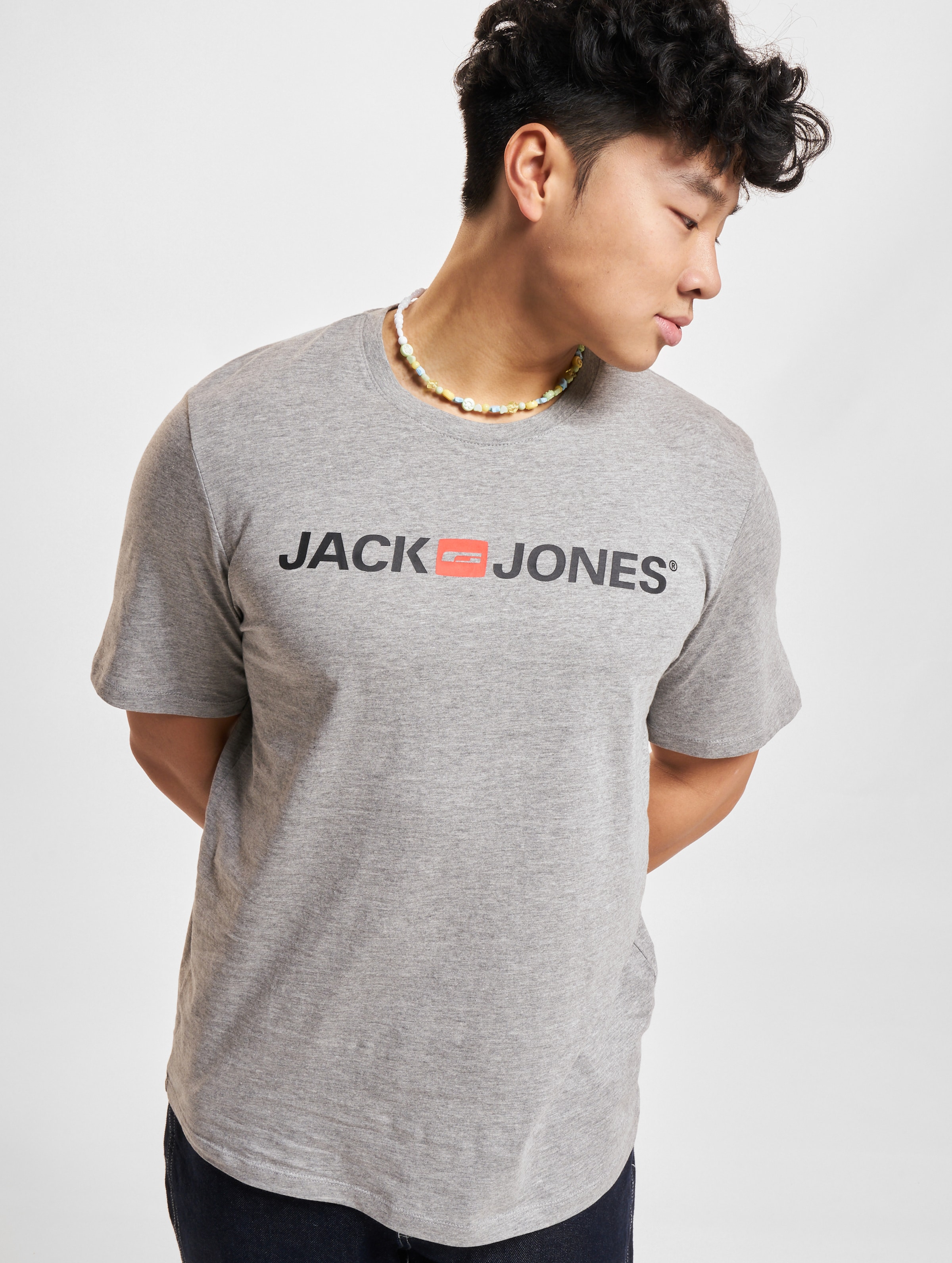 Jack & Jones Corp Old Logo O-Neck T-Shirt Mannen op kleur grijs, Maat S