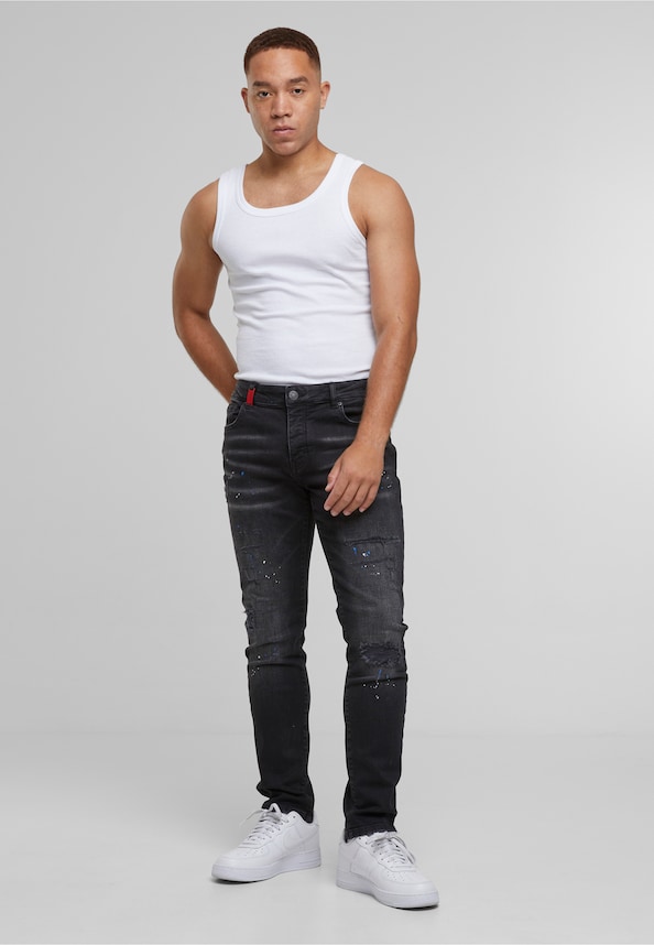 LEONARDO RIPPED SLIM FIT JEANS-2