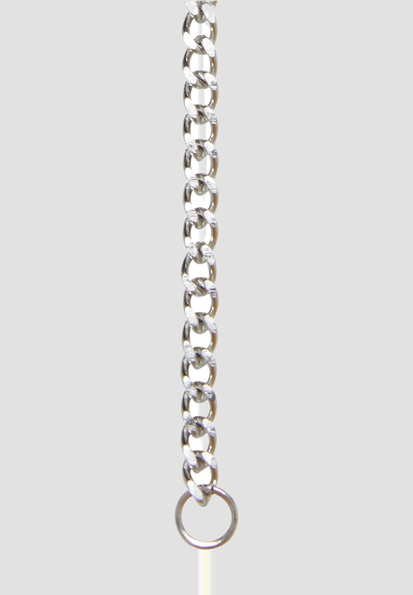 Rhinestone Pendant Cuban Link Chain-2