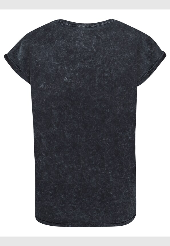 Ladies Snow White - Apple Silhouette Acid Washed T-Shirt-5