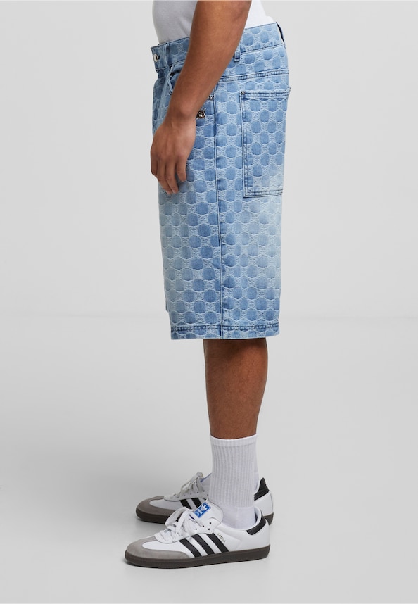 PEQUS Aether Monogram Denim Jorts-2