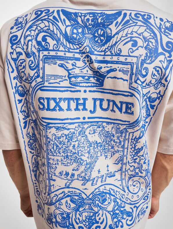 Sixth june t-shirt bleu manche long homme