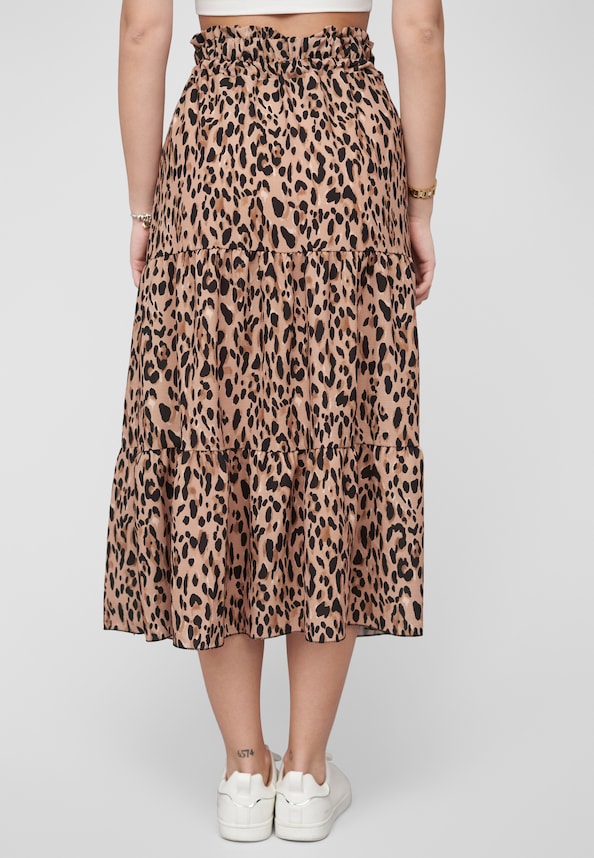 Cloud 5ive Tiered Longform Skirt with AOP-1