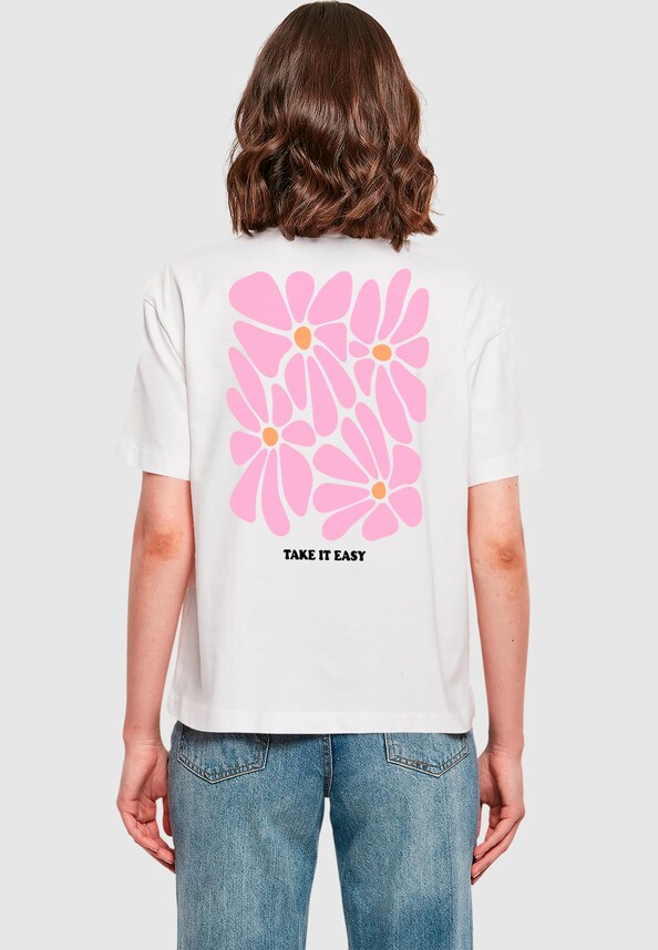 Take It Easy Flowers Tee-1