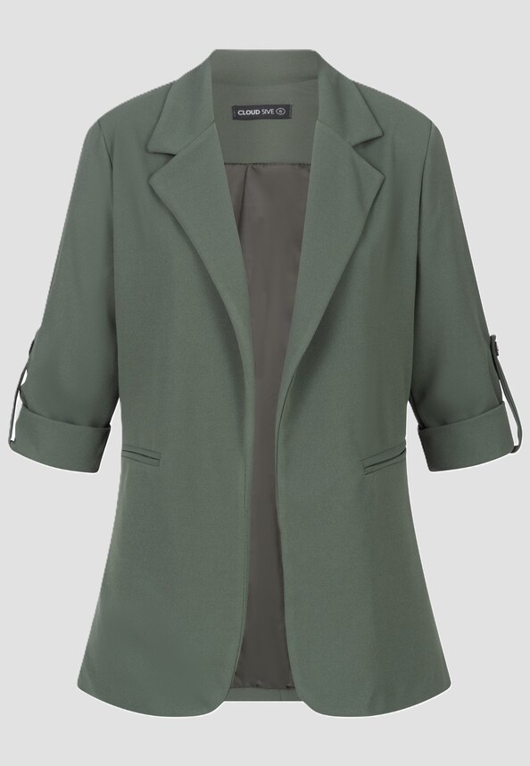 Turn-Up 3/4 Sleeve Blazer-3