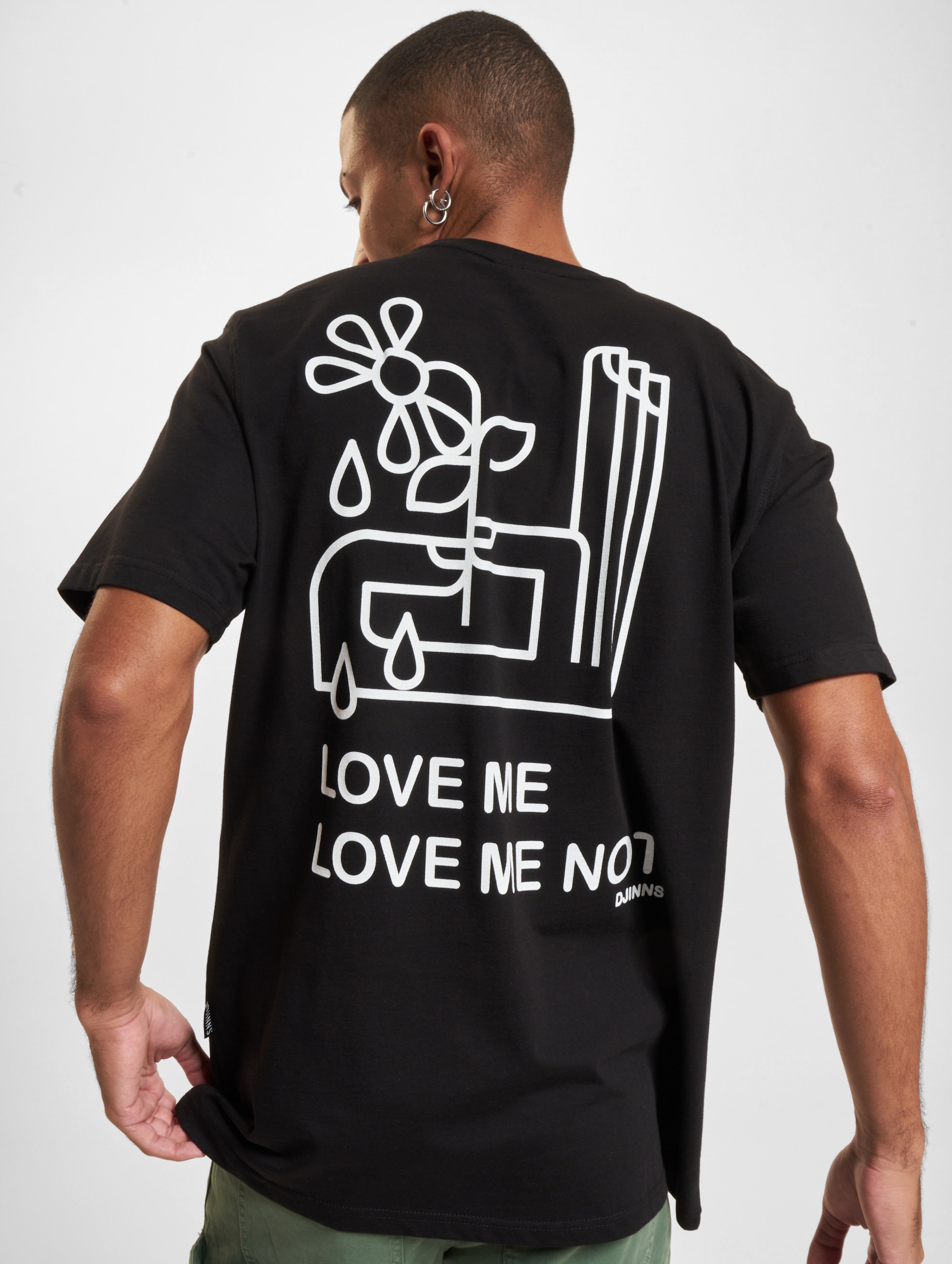 Djinns LoveMeNot T-Shirts Männer,Unisex op kleur zwart, Maat M