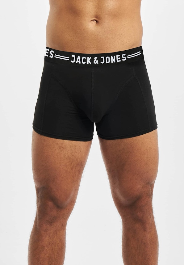 Jack & Jones Sense 3-Pack Noos Trunks Black/Detail Black-1