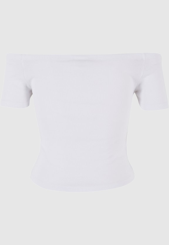 Ladies Organic Off Shoulder Rib Tee-6