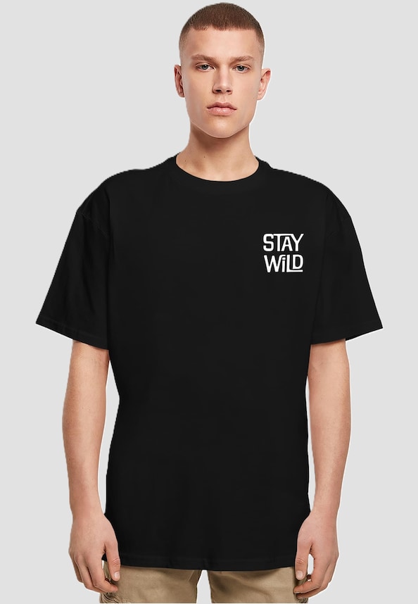 Wording - Stay Wild Heavy Oversize Tee-0