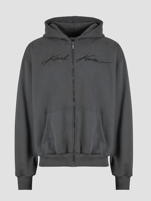 Karl Kani Autograph Heavy Sweat Oversized Zip Hoodies-4