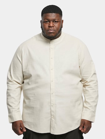 Cotton Linen Stand Up Collar 